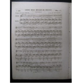 GRISAR Albert Adieu Beau Rivage de France Chant Piano ca1830