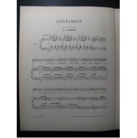 AUBERT Gaston Châtiment Chant Piano 1908