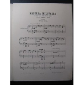 JOSÉ Henri Mazurka Militaire Piano ca1895