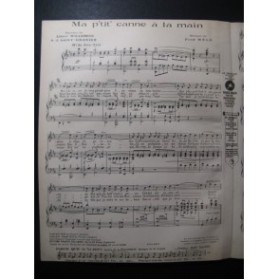 MÉLÉ Fred Ma p'tit' Canne à la Main Chant Piano 1923