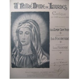 FOURCADE Émile A Notre Dame de Lourdes Chant Piano