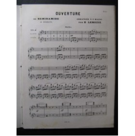ROSSINI G. Semiramide Ouverture Piano 4 mains ca1850