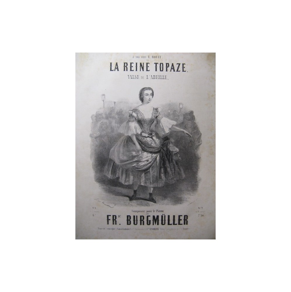 BURGMULLER Frédéric La Reine Topaze Piano ca1850