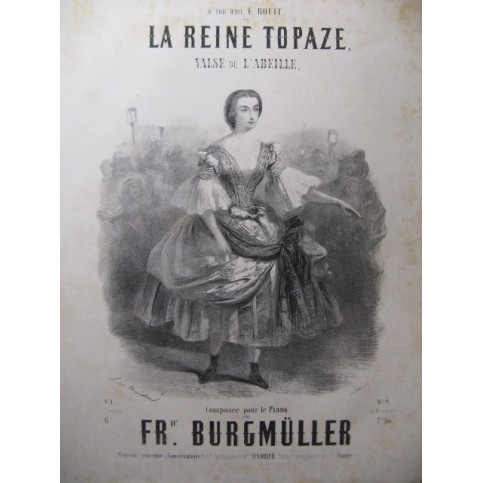 BURGMULLER Frédéric La Reine Topaze Piano ca1850