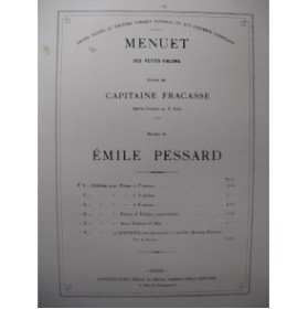 PESSARD Emile Menuet des Petits Violons Piano 4 mains 1878