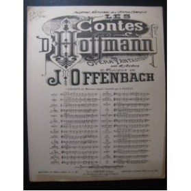 OFFENBACH J. Les Contes d'Hoffmann No 12 bis Chant Piano