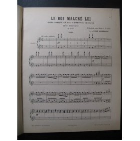 CHABRIER Emmanuel Le Roi Malgré Lui Fête Polonaise Piano 4 mains ca1887