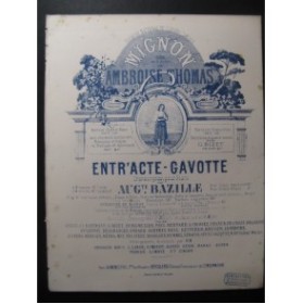 THOMAS Ambroise Entr'acte Gavotte G. Bizet Piano 4 mains ca1870