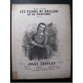 COUPLET Jules Les Fleurs ne brillent qu'au Printemps Chant Piano ca1860