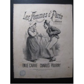 POURNY Charles Les Femmes d'Paris Chant Piano ca1880