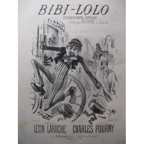 POURNY Charles Bibi Lolo Butscha Chant Piano ca1880
