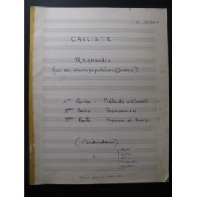 DIANA A. Calliste Rhapsodie Chants Corses Flute Violon Alto Violoncelle Guitare