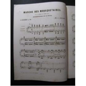 ASCHER Joseph Marche des Mousquetaires Halévy Piano ca1860