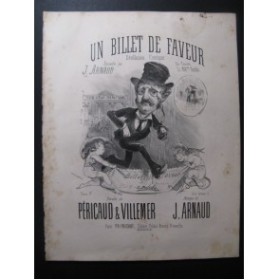ARNAUD J. Un Billet de Faveur Butscha Chant Piano ca1880