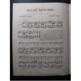 POURNY Charles Ah C'tte Bonne Fête Butscha Chant Piano ca1880