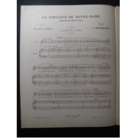 MASSENET Jules Le Jongleur de Notre Dame Légende de la Sauge Chant Piano 1902