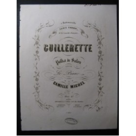 MICHEL Camille Guillerette Polka Piano XIXe