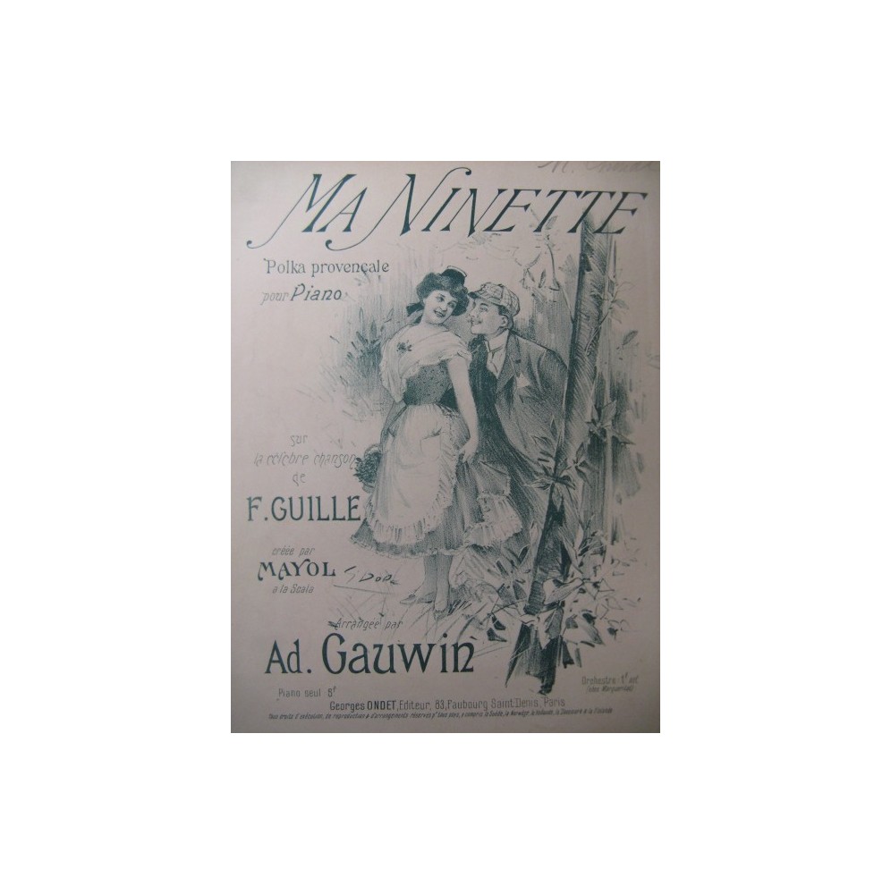 GAUWIN Ad. Ma Ninette Piano XIXe