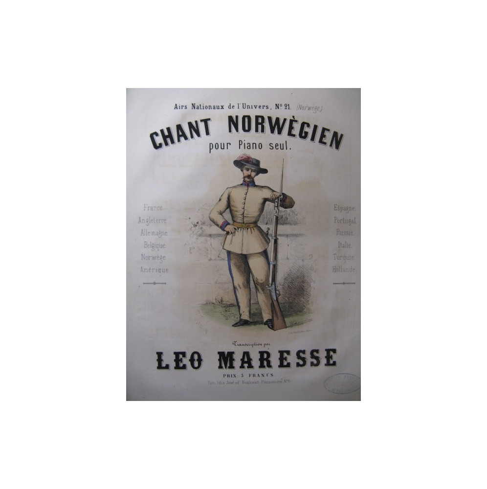 MARESSE Léo Chant Norvégien Piano XIXe