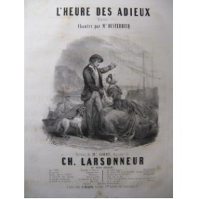LARSONNEUR Ch. L'Heure des Adieux Chant Piano ca1850