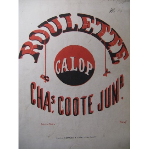 COOTE Charles Roulette Galop Piano XIXe