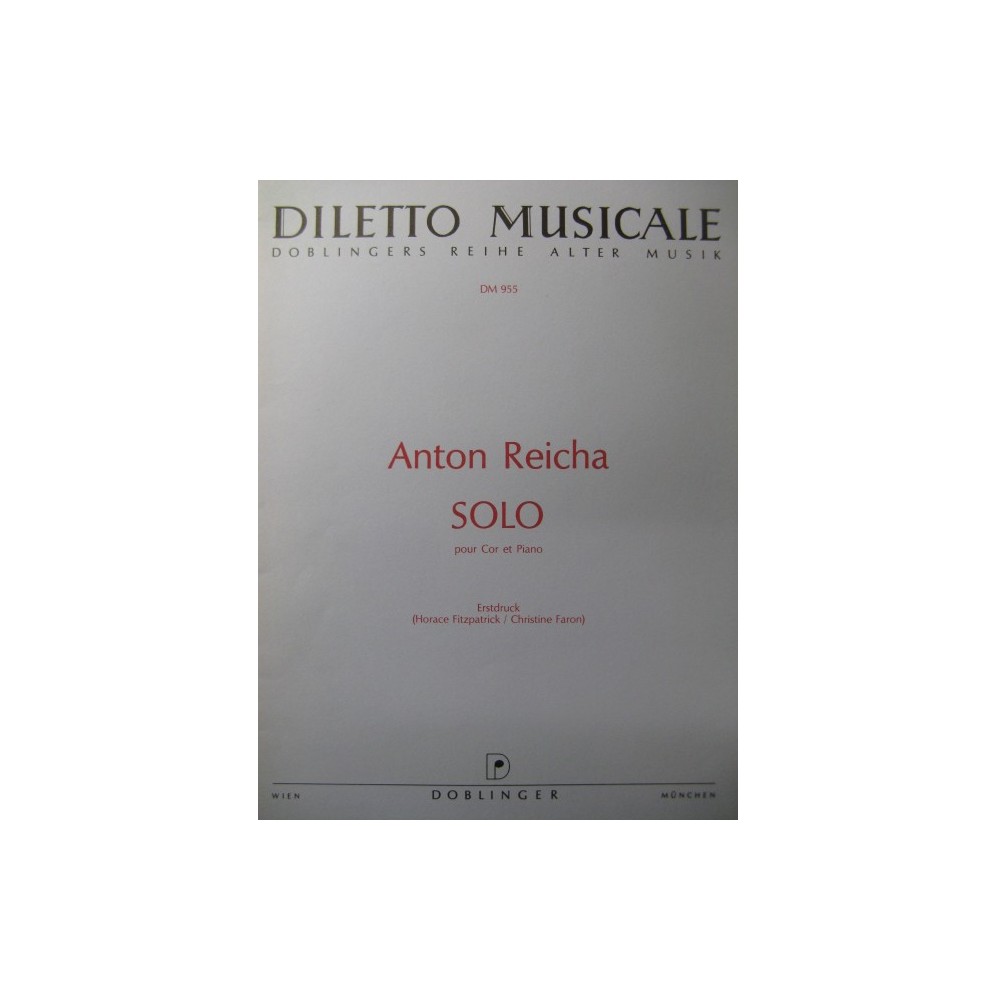 REICHA Anton Solo Piano Cor 1988