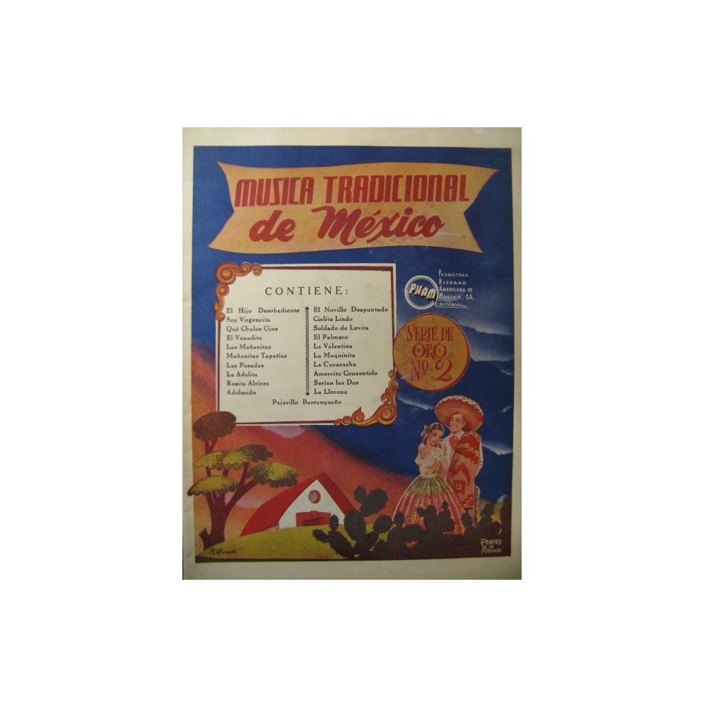Musica Tradicional de Mexico Serie de Oro No 2 Chant Piano 1950