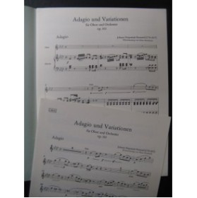 HUMMEL J. N. Adagio et Variations Piano Hautbois