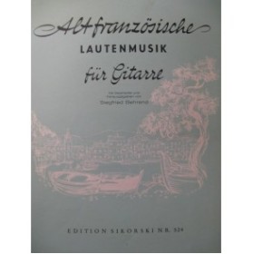 Altfranzösische Lautenmusik Guitare 1959