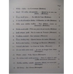 Chansons Populaires Tchécoslovaques Chant Piano 1951