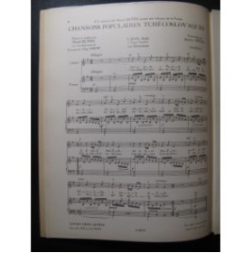 Chansons Populaires Tchécoslovaques Chant Piano 1951