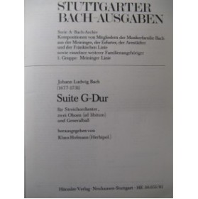 BACH J. S. Suite G dur Orchestre 1984