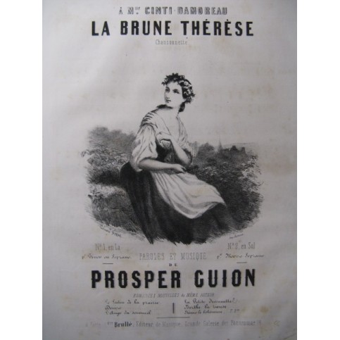 GUION Prosper La Brune Thérèse Chant Piano XIXe