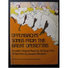 OFFENBACH Jacques Songs from the Great Operettas Chant Piano 1976