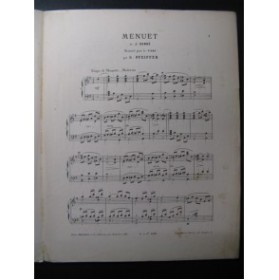 DANBÉ Jules Menuet Piano 1885