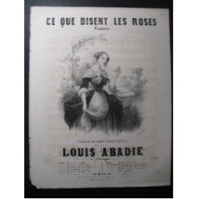 ABADIE Louis Ce que disent les Roses Chant Piano XIXe