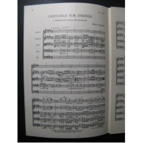 THOMSON Virgil Cantabile for Strings Orchestre Cordes 1951