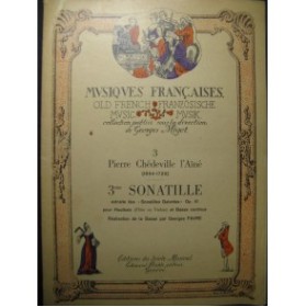 CHÉDEVILLE Pierre 3e Sonatille Piano Hautbois ou Flute ou Violon 1949