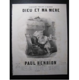 HENRION Paul Dieu et ma Mère Chant Piano 1848