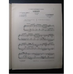 CLAUSSMANN Aloÿs Suite No 1.3 3 Pièces pour Orgue 1895