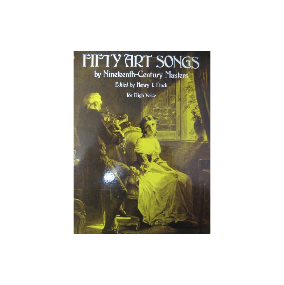 Fifty Art Songs 19e siècle High Voice Chant Piano