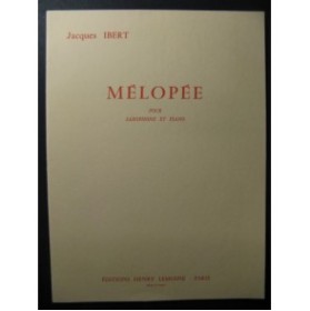 IBERT Jacques Mélopée Piano Saxophone