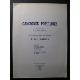 LORCA Garcia Canciones Populares 9 pièces Guitare 1977