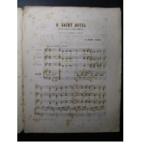 SAINT-SAËNS Camille O Saint Autel Cantique Chant Orgue 1878