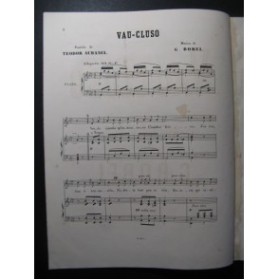 BOREL G. Vau-Cluso Aubanel Dédicace Chant Piano XIXe