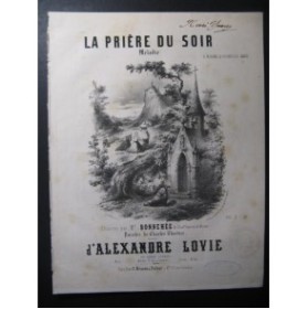 LOVIE Alexandre La Prière du Soir Chant Piano ca1855
