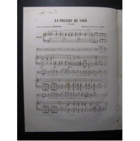 LOVIE Alexandre La Prière du Soir Chant Piano ca1855