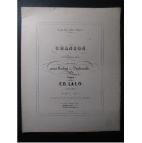 LALO Edouard Chanson Villageoise Piano Violon ou Violoncelle