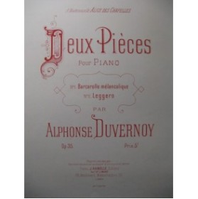 DUVERNOY Alphonse Deux Pièces op 35 Piano XIXe