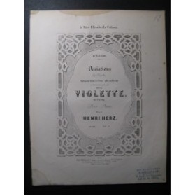 HERZ Henri La Violette Piano XIXe